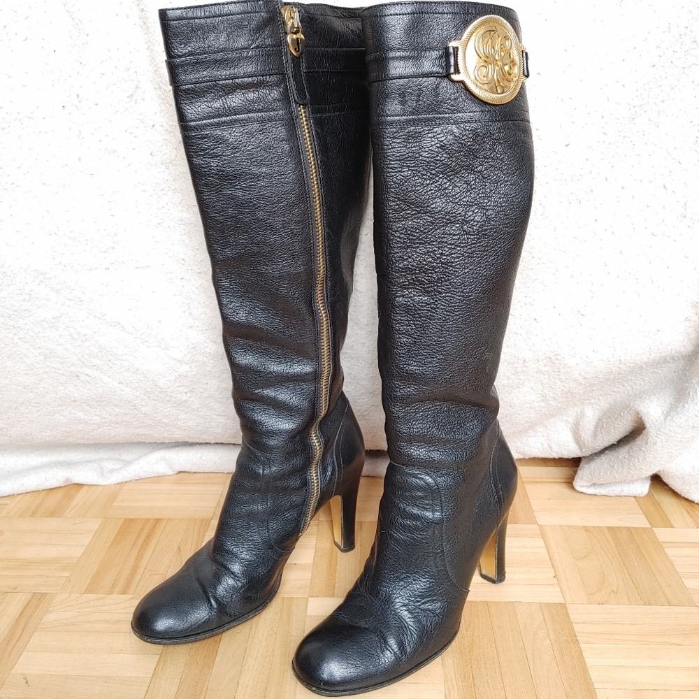 Real Leather Knee High Boots - Luxurios